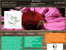 Tablet Screenshot of birdsandbeespdx.com